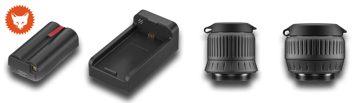 Zeiss DTI 6 Zubehör: Akku, Ladeschale, Obejektiv 20mm und Objektiv 40 mm